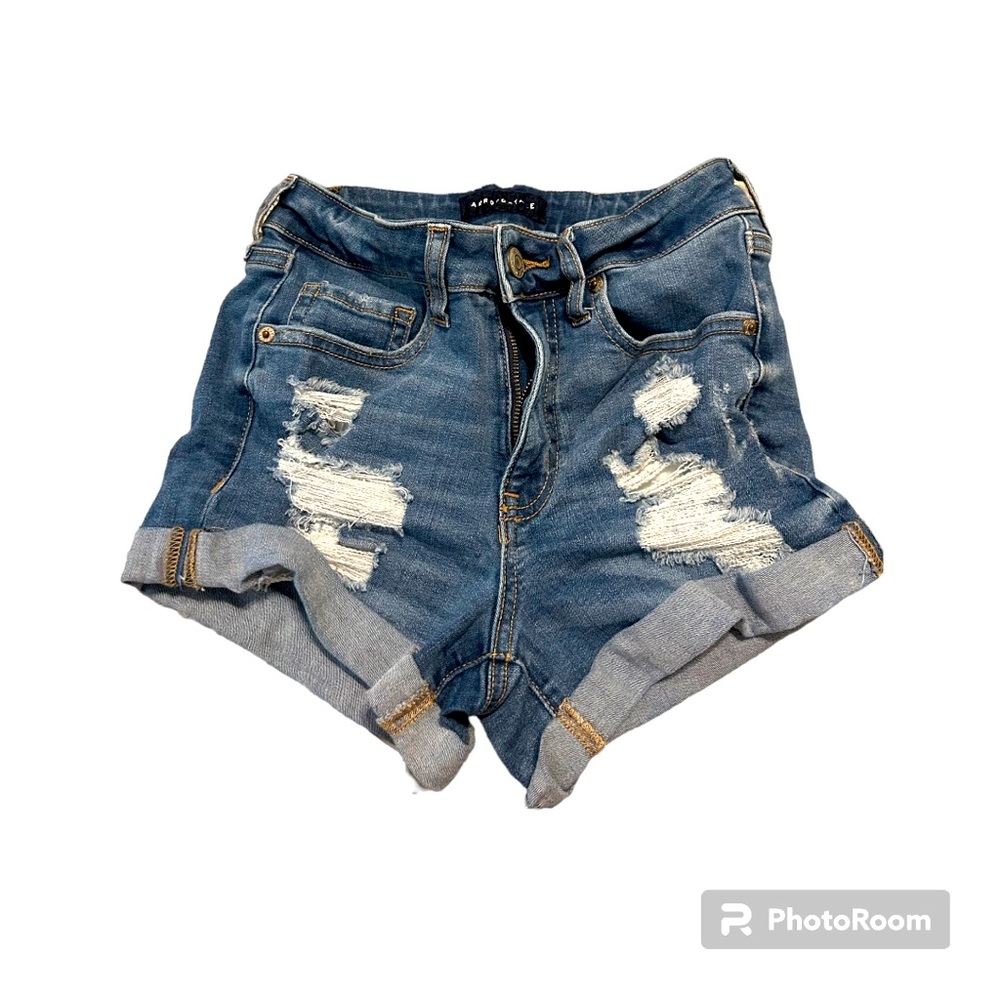 Women’s Size 2 Aeropostale high rise midi jean shorts
